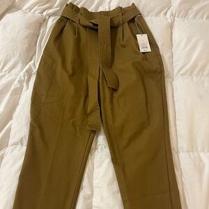 a new day Olive Green Belted Straight Leg Pants